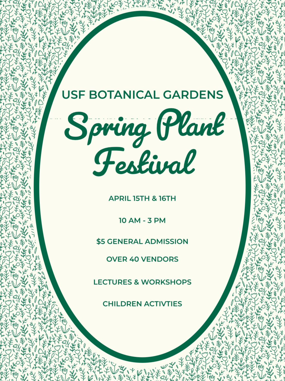 USF Spring Plant Festival 04/15-04/16